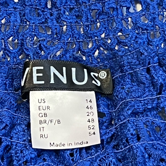 Women’s cute royal blue mini sundress lace bodice lined skirt size 14 - Picture 11 of 11